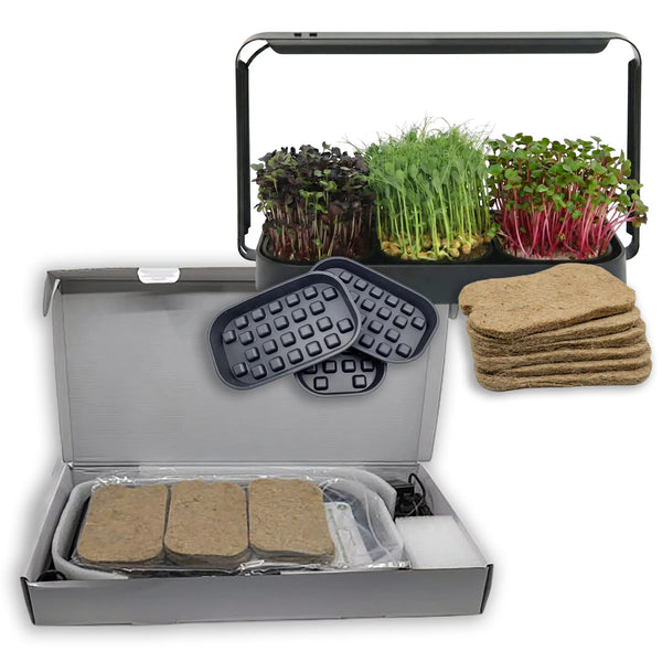 6-Pack Natural Jute Grow Mats for Microgreens Asphalt Rose